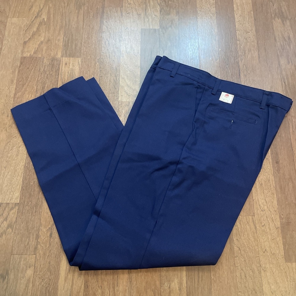 NWT Vintage Red Kap Work Pants Navy Sz 42x32 Made In USA Utility Mechanic